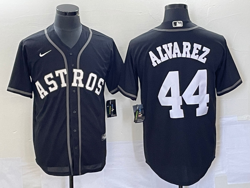 Men's Houston Astros Yordan Alvarez #44 Black Lights Out Jersey